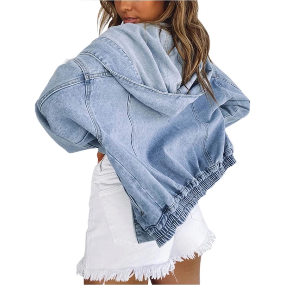 Hooded Blue Denim Jacket